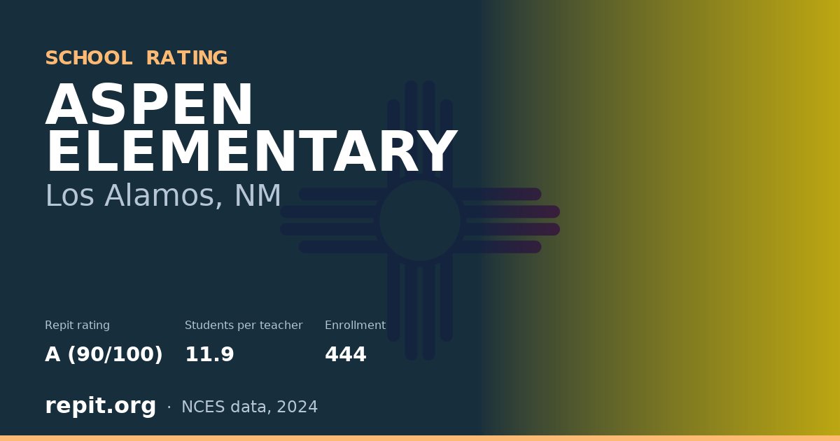 ASPEN ELEMENTARY, Los Alamos, NM — Repit school rating A (90/100)