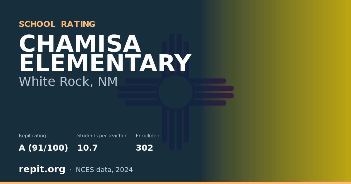 CHAMISA ELEMENTARY, White Rock, NM — Repit school rating A (91/100)