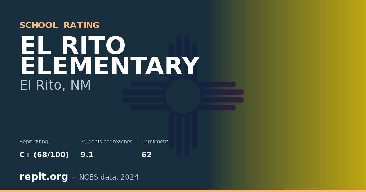 EL RITO ELEMENTARY, El Rito, NM — Repit school rating C+ (68/100)