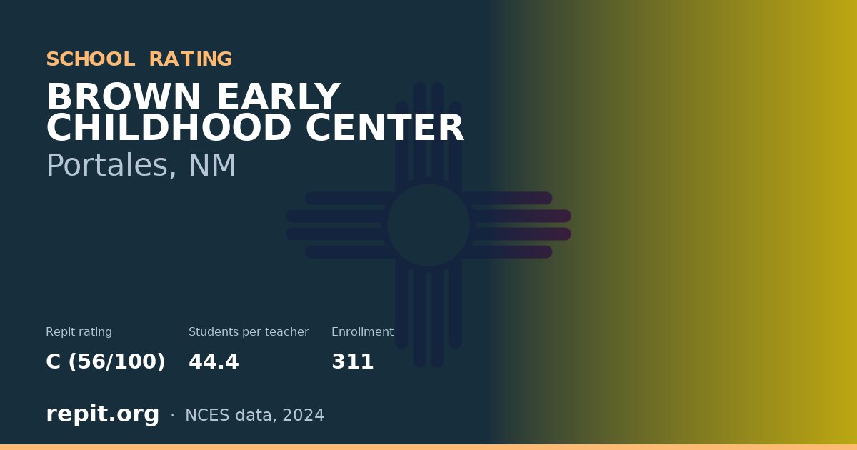 BROWN EARLY CHILDHOOD CENTER, Portales, NM — Repit school rating C (56/100)