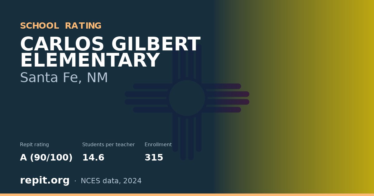 CARLOS GILBERT ELEMENTARY, Santa Fe, NM — Repit school rating A (90/100)