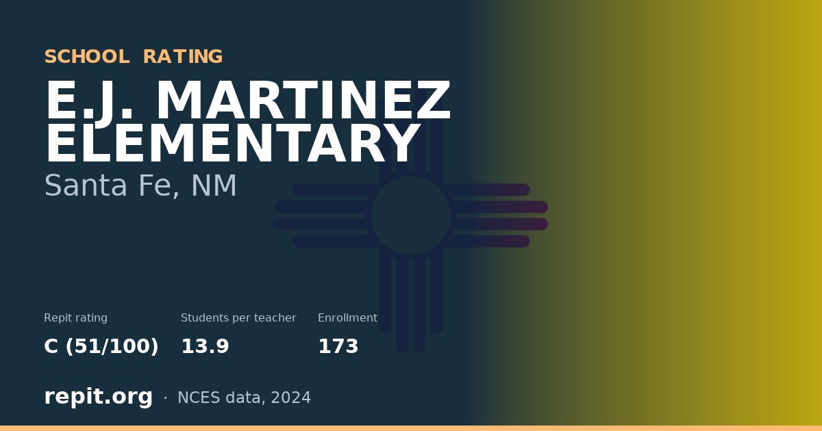 E.J. MARTINEZ ELEMENTARY, Santa Fe, NM — Repit school rating C (51/100)