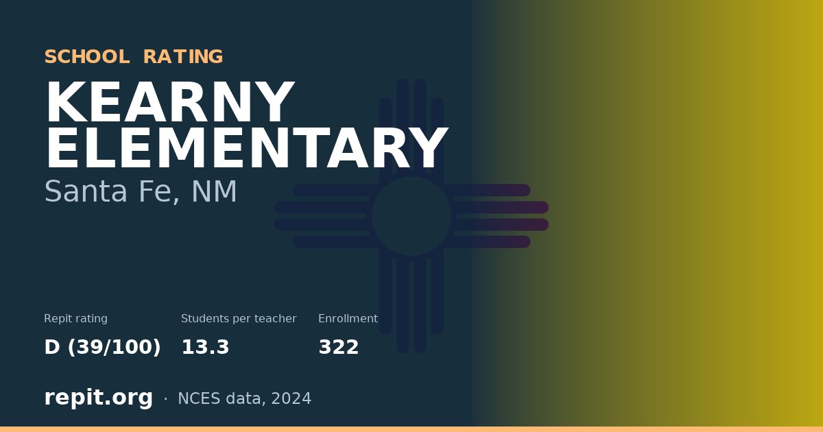 KEARNY ELEMENTARY, Santa Fe, NM — Repit school rating D (39/100)