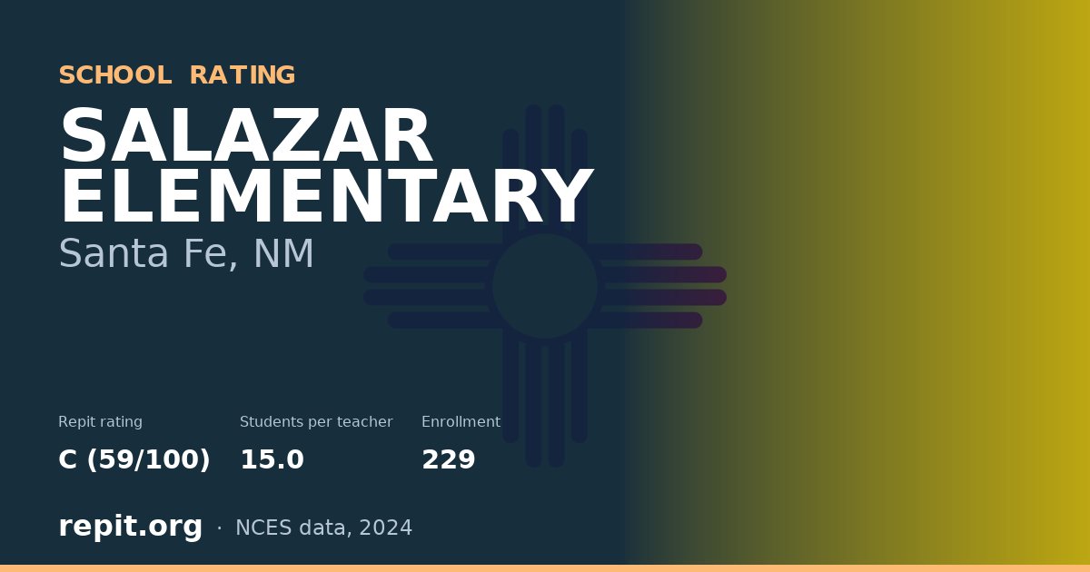 SALAZAR ELEMENTARY, Santa Fe, NM — Repit school rating C (59/100)