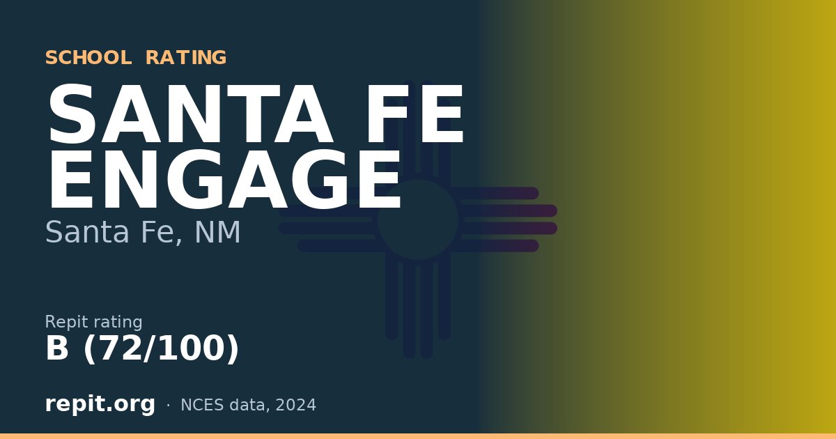 SANTA FE ENGAGE, Santa Fe, NM — Repit school rating B (72/100)