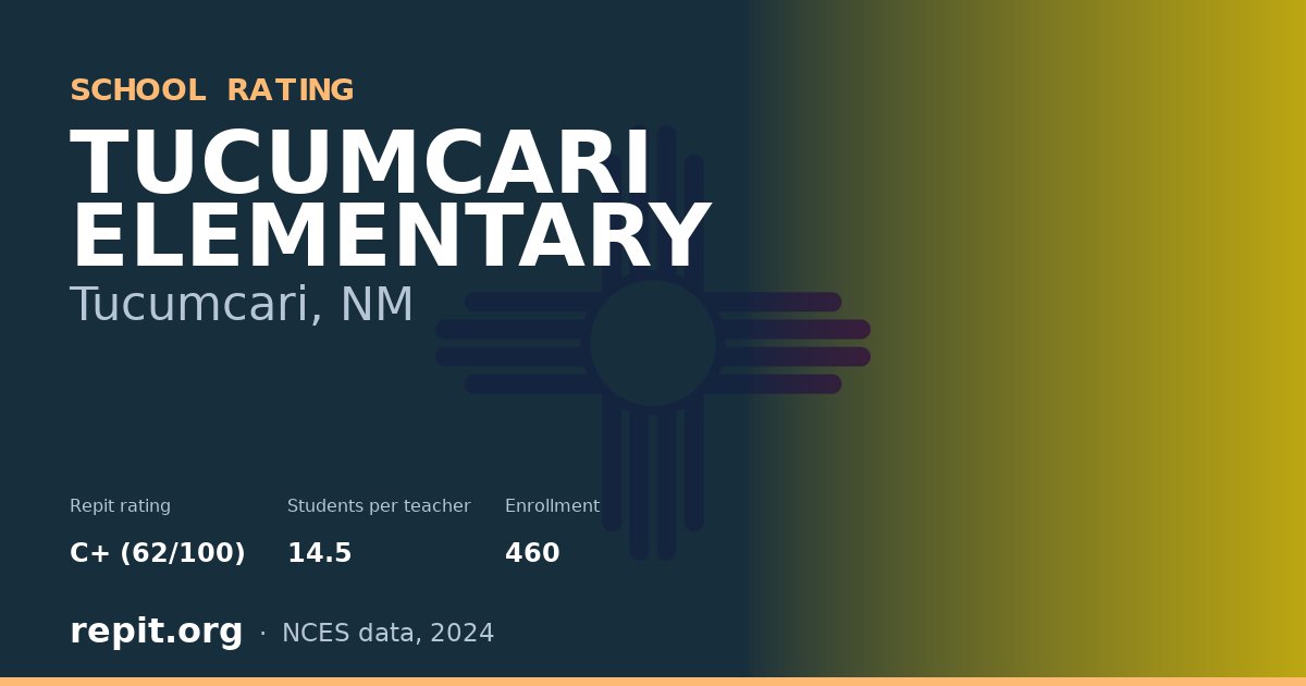TUCUMCARI ELEMENTARY, Tucumcari, NM — Repit school rating C+ (62/100)