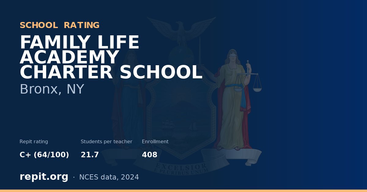FAMILY LIFE ACADEMY CHARTER SCHOOL, Bronx, NY — Repit school rating C+ (64/100)
