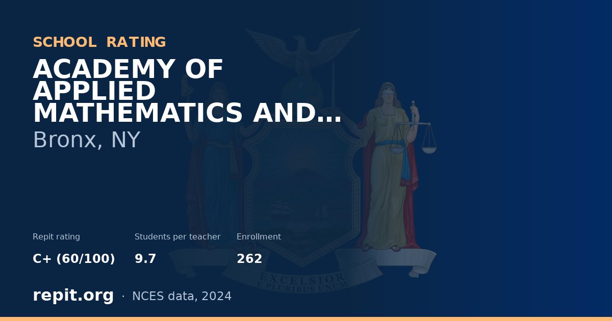 ACADEMY OF APPLIED MATHEMATICS AND TECHNOLOGY, Bronx, NY — Repit school rating C+ (60/100)