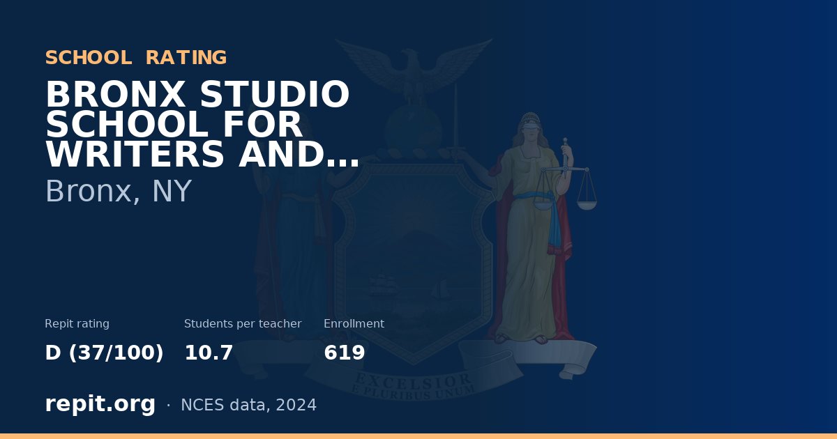 BRONX STUDIO SCHOOL FOR WRITERS AND ARTISTS, Bronx, NY — Repit school rating D (37/100)