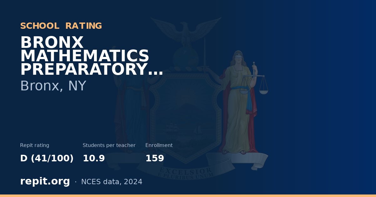 BRONX MATHEMATICS PREPARATORY SCHOOL (THE), Bronx, NY — Repit school rating D (41/100)
