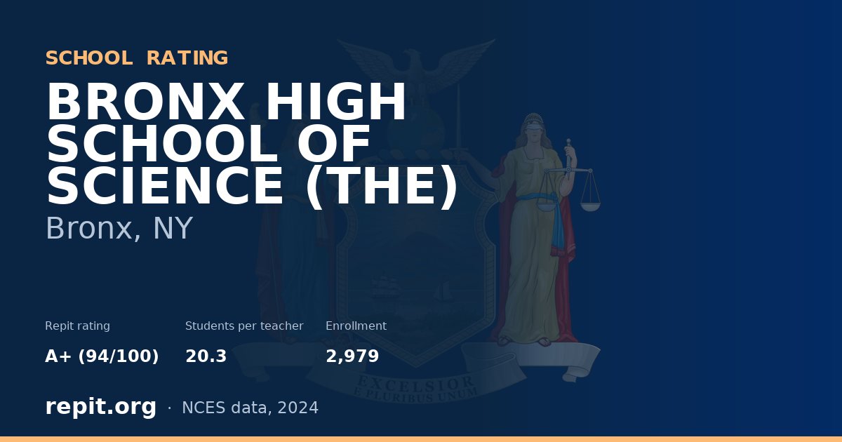 BRONX HIGH SCHOOL OF SCIENCE (THE), Bronx, NY — Repit school rating A+ (94/100)