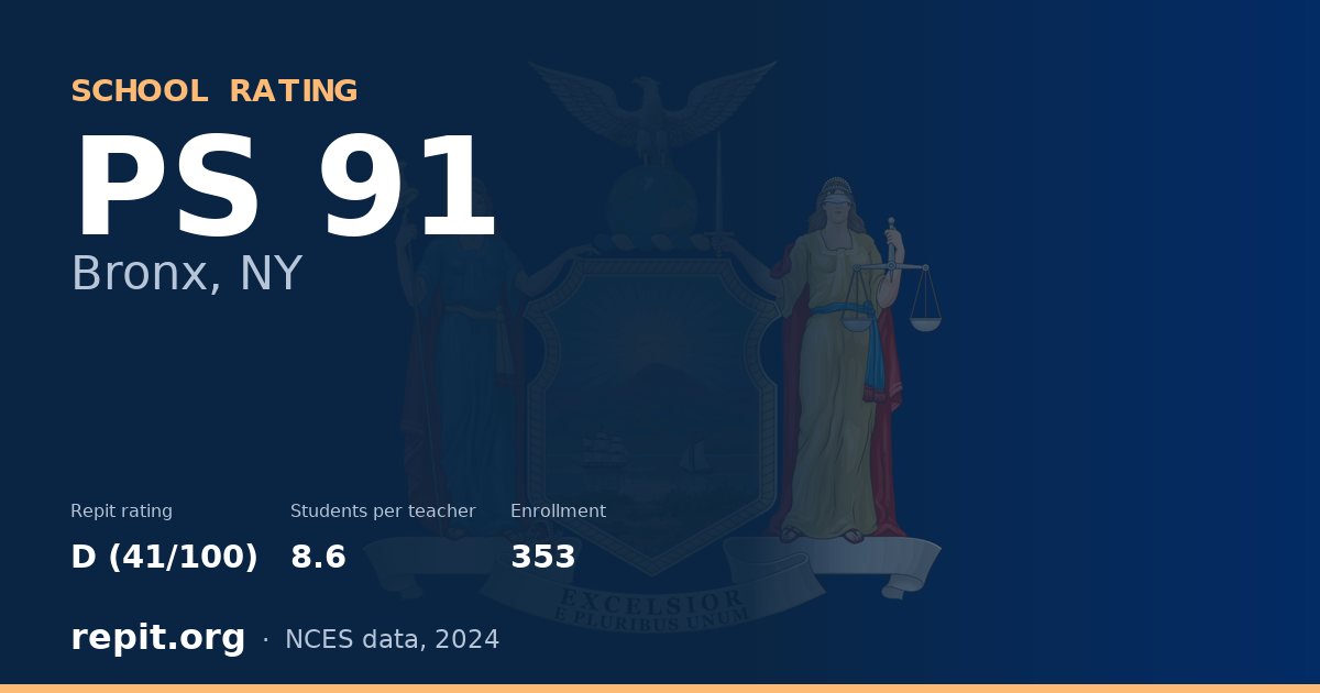 PS 91, Bronx, NY — Repit school rating D (41/100)