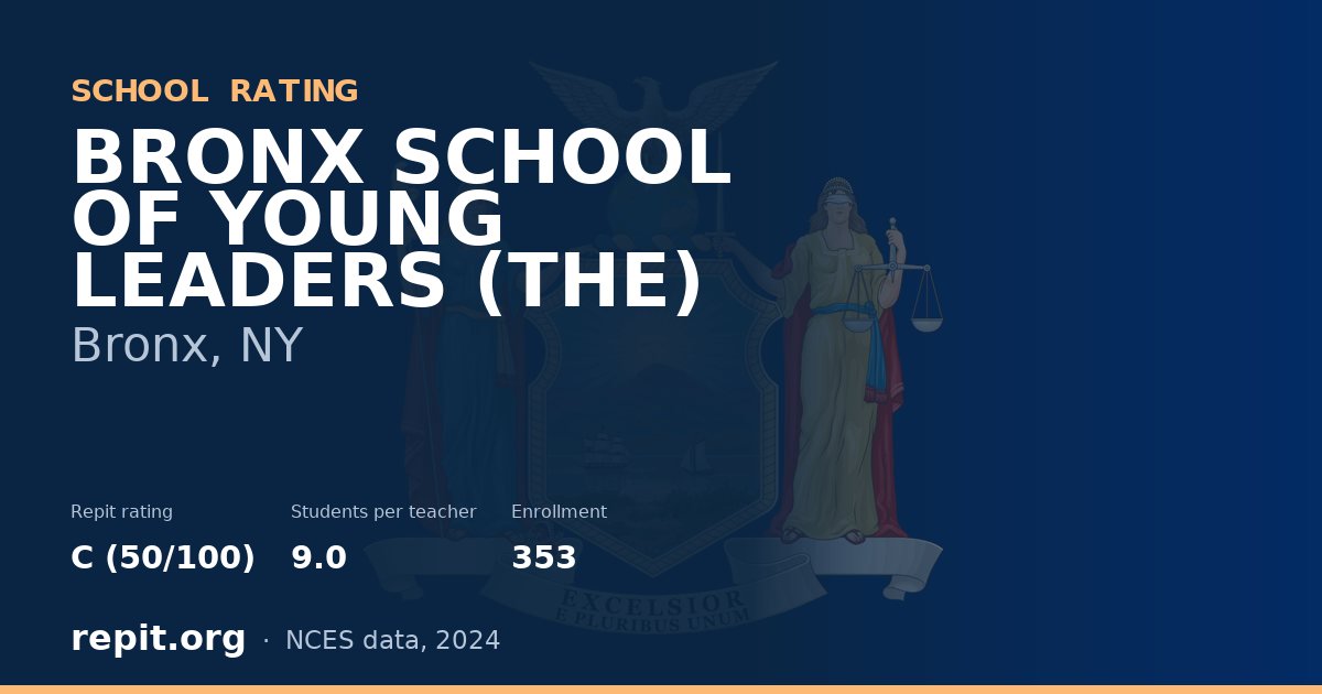BRONX SCHOOL OF YOUNG LEADERS (THE), Bronx, NY — Repit school rating C (50/100)
