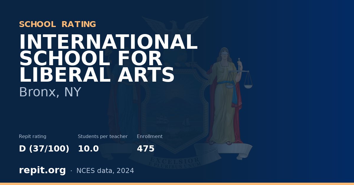 INTERNATIONAL SCHOOL FOR LIBERAL ARTS, Bronx, NY — Repit school rating D (37/100)