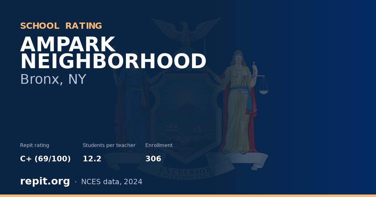 AMPARK NEIGHBORHOOD, Bronx, NY — Repit school rating C+ (69/100)