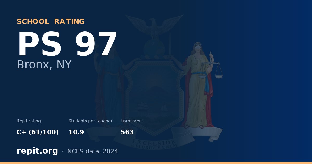 PS 97, Bronx, NY — Repit school rating C+ (61/100)