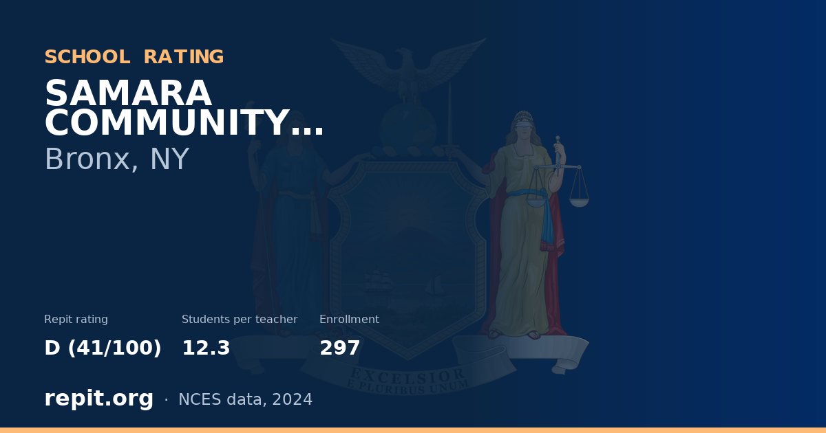 SAMARA COMMUNITY SCHOOL, Bronx, NY — Repit school rating D (41/100)