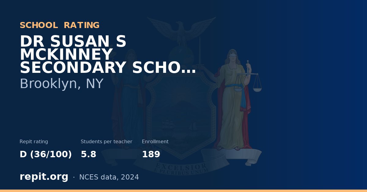 DR SUSAN S MCKINNEY SECONDARY SCHOOL OF THE ARTS, Brooklyn, NY — Repit school rating D (36/100)