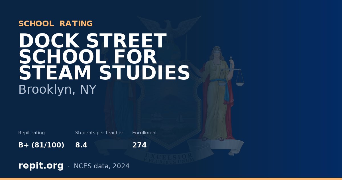 DOCK STREET SCHOOL FOR STEAM STUDIES, Brooklyn, NY — Repit school rating B+ (81/100)