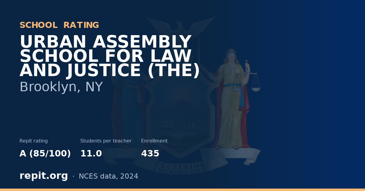 URBAN ASSEMBLY SCHOOL FOR LAW AND JUSTICE (THE), Brooklyn, NY — Repit school rating A (85/100)