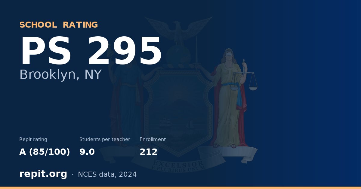 PS 295, Brooklyn, NY — Repit school rating A (85/100)