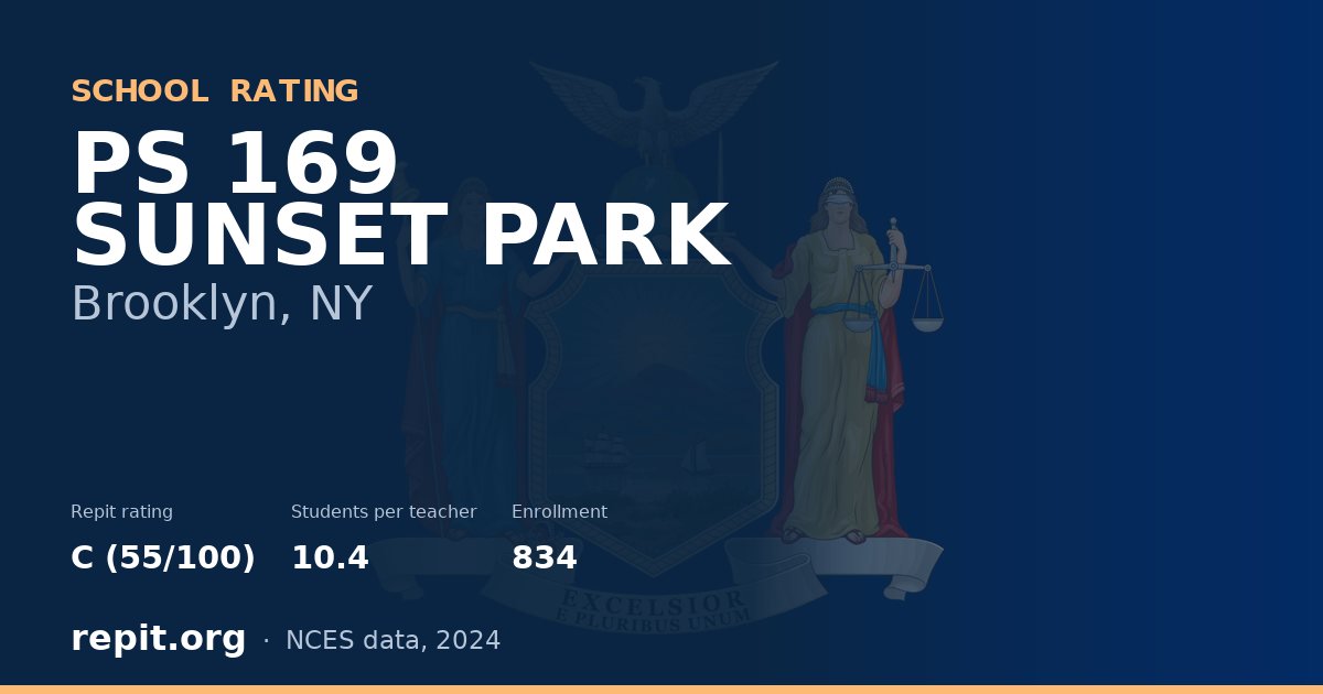 PS 169 SUNSET PARK, Brooklyn, NY — Repit school rating C (55/100)