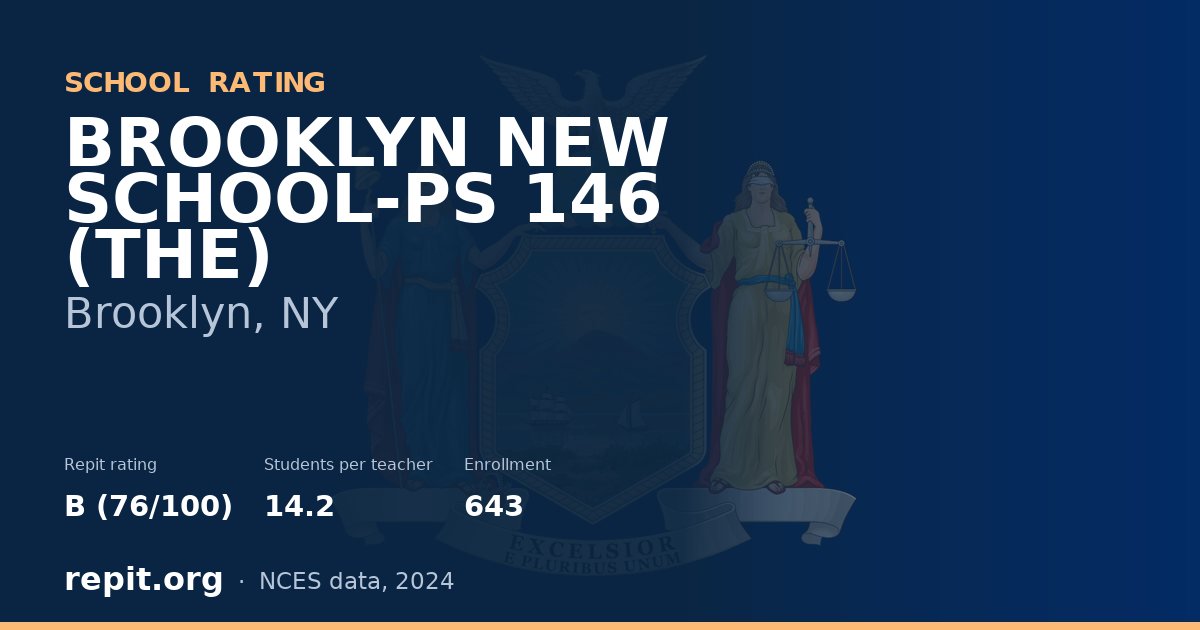 BROOKLYN NEW SCHOOL-PS 146 (THE), Brooklyn, NY — Repit school rating B (76/100)