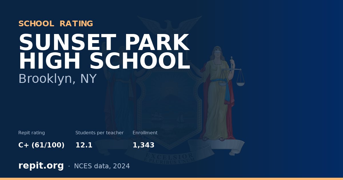 SUNSET PARK HIGH SCHOOL, Brooklyn, NY — Repit school rating C+ (61/100)