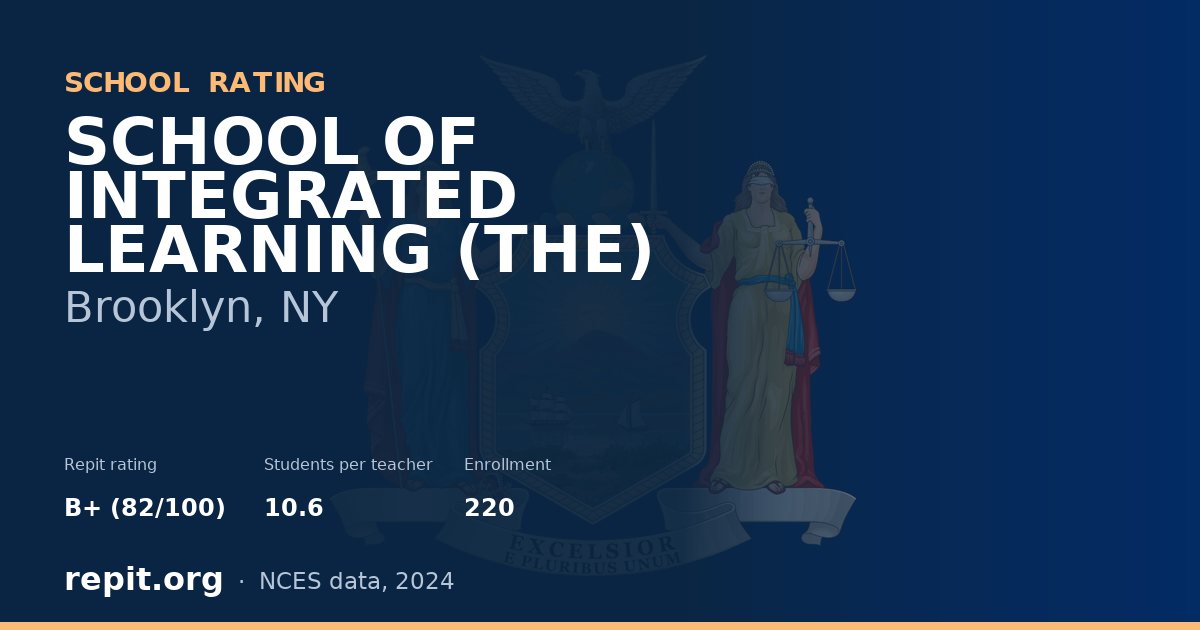 SCHOOL OF INTEGRATED LEARNING (THE), Brooklyn, NY — Repit school rating B+ (82/100)