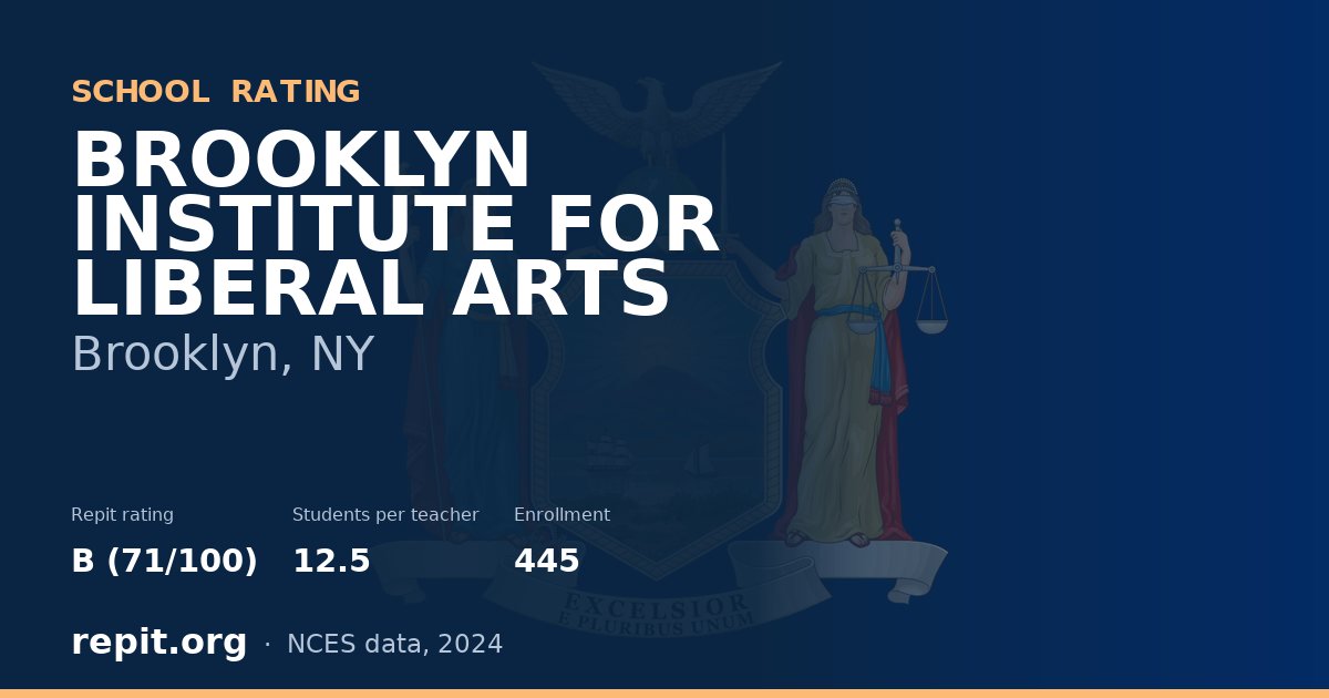 BROOKLYN INSTITUTE FOR LIBERAL ARTS, Brooklyn, NY — Repit school rating B (71/100)