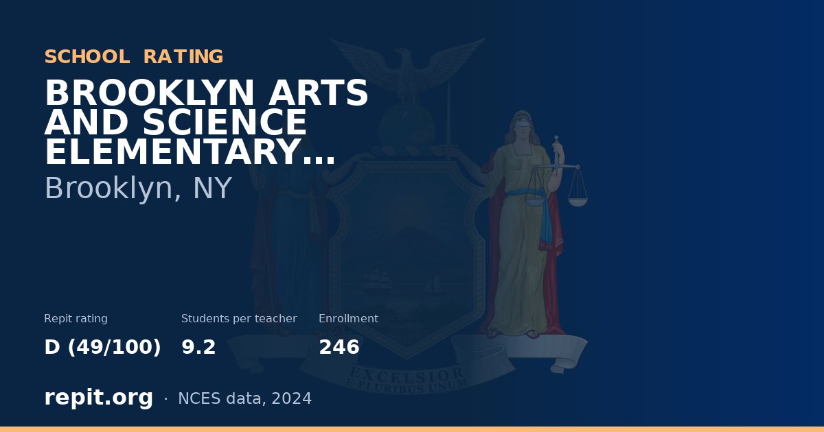 BROOKLYN ARTS AND SCIENCE ELEMENTARY SCHOOL, Brooklyn, NY — Repit school rating D (49/100)