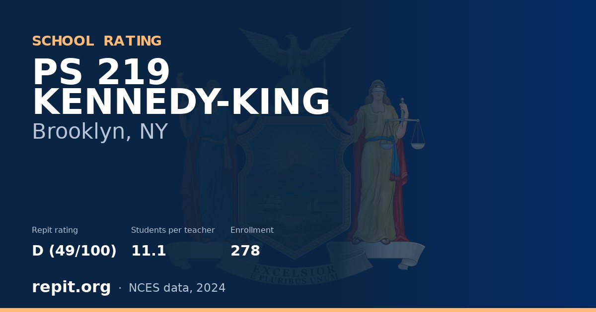 PS 219 KENNEDY-KING, Brooklyn, NY — Repit school rating D (49/100)