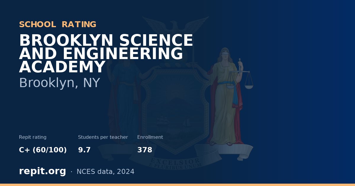 BROOKLYN SCIENCE AND ENGINEERING ACADEMY, Brooklyn, NY — Repit school rating C+ (60/100)