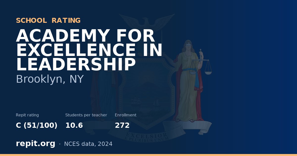 ACADEMY FOR EXCELLENCE IN LEADERSHIP, Brooklyn, NY — Repit school rating C (51/100)