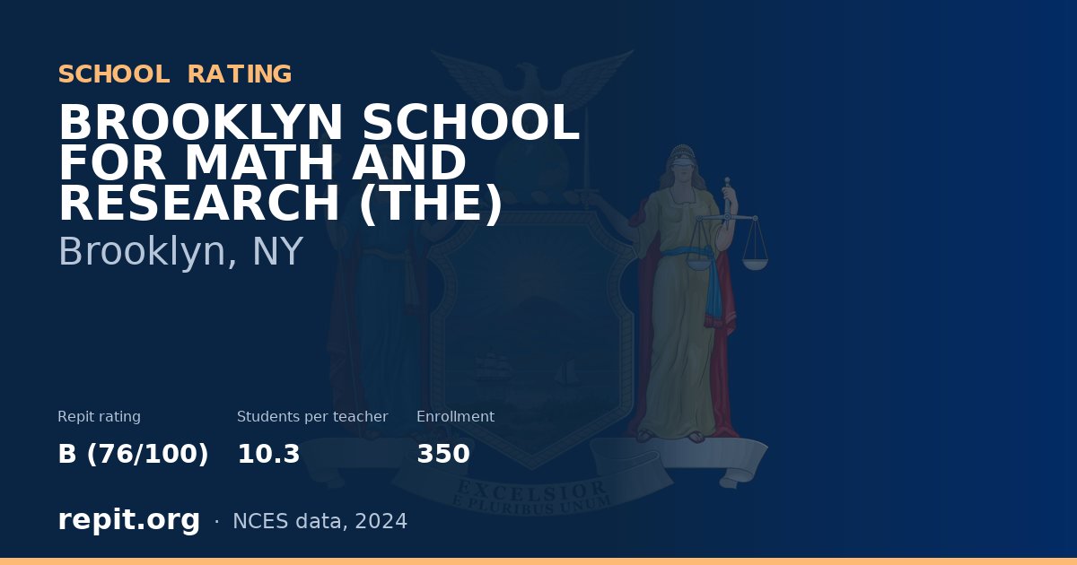 BROOKLYN SCHOOL FOR MATH AND RESEARCH (THE), Brooklyn, NY — Repit school rating B (76/100)