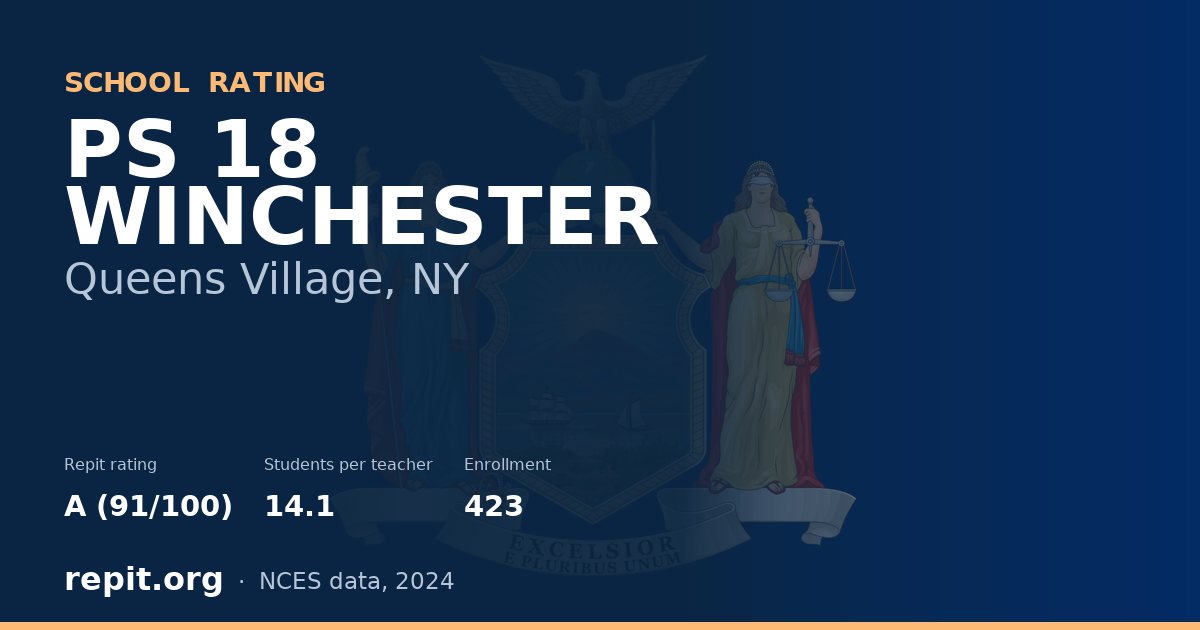 PS 18 WINCHESTER, Queens Village, NY — Repit school rating A (91/100)