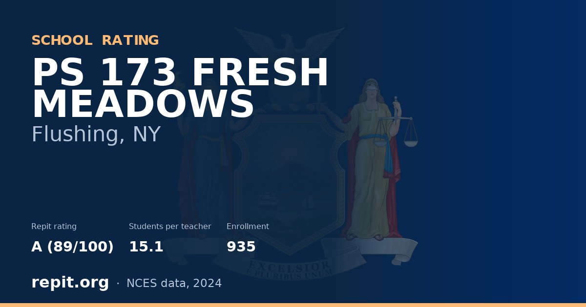 PS 173 FRESH MEADOWS, Flushing, NY — Repit school rating A (89/100)
