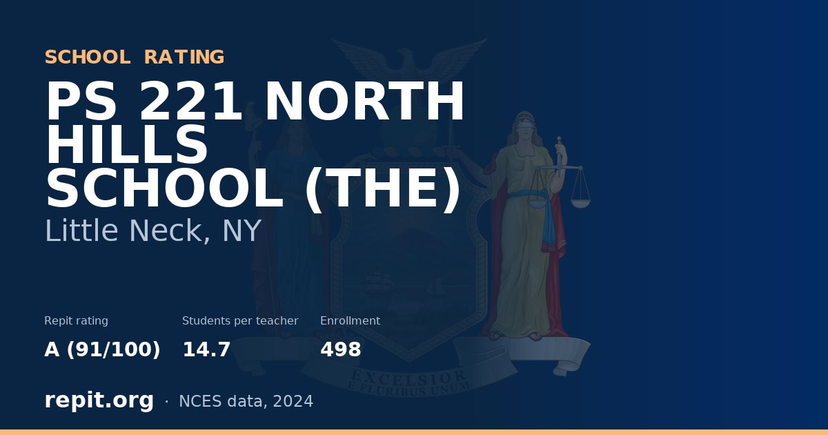 PS 221 NORTH HILLS SCHOOL (THE), Little Neck, NY — Repit school rating A (91/100)