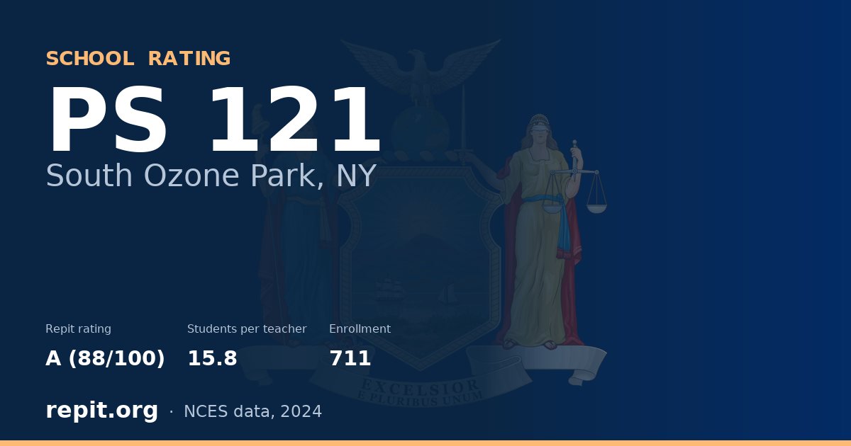 PS 121, South Ozone Park, NY — Repit school rating A (88/100)