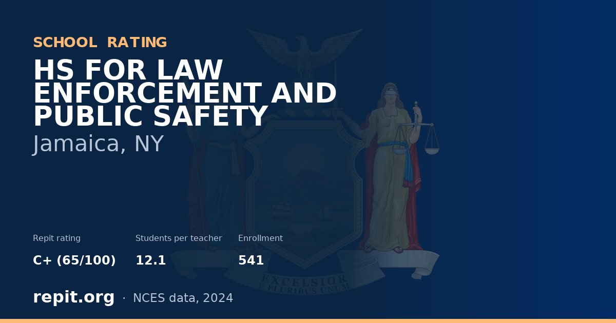 HS FOR LAW ENFORCEMENT AND PUBLIC SAFETY, Jamaica, NY — Repit school rating C+ (65/100)