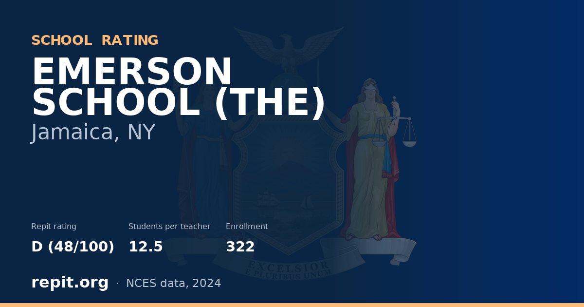 EMERSON SCHOOL (THE), Jamaica, NY — Repit school rating D (48/100)