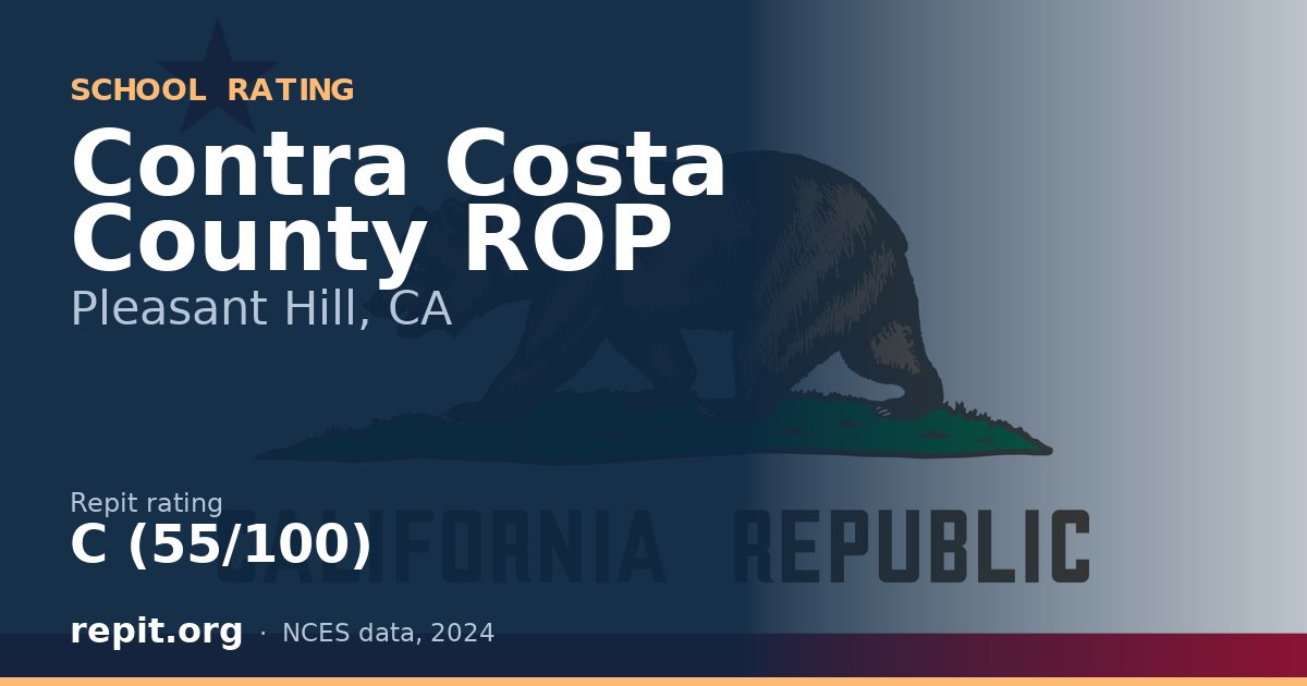 Contra Costa County ROP, Pleasant Hill, CA — Repit school rating C (55/100)