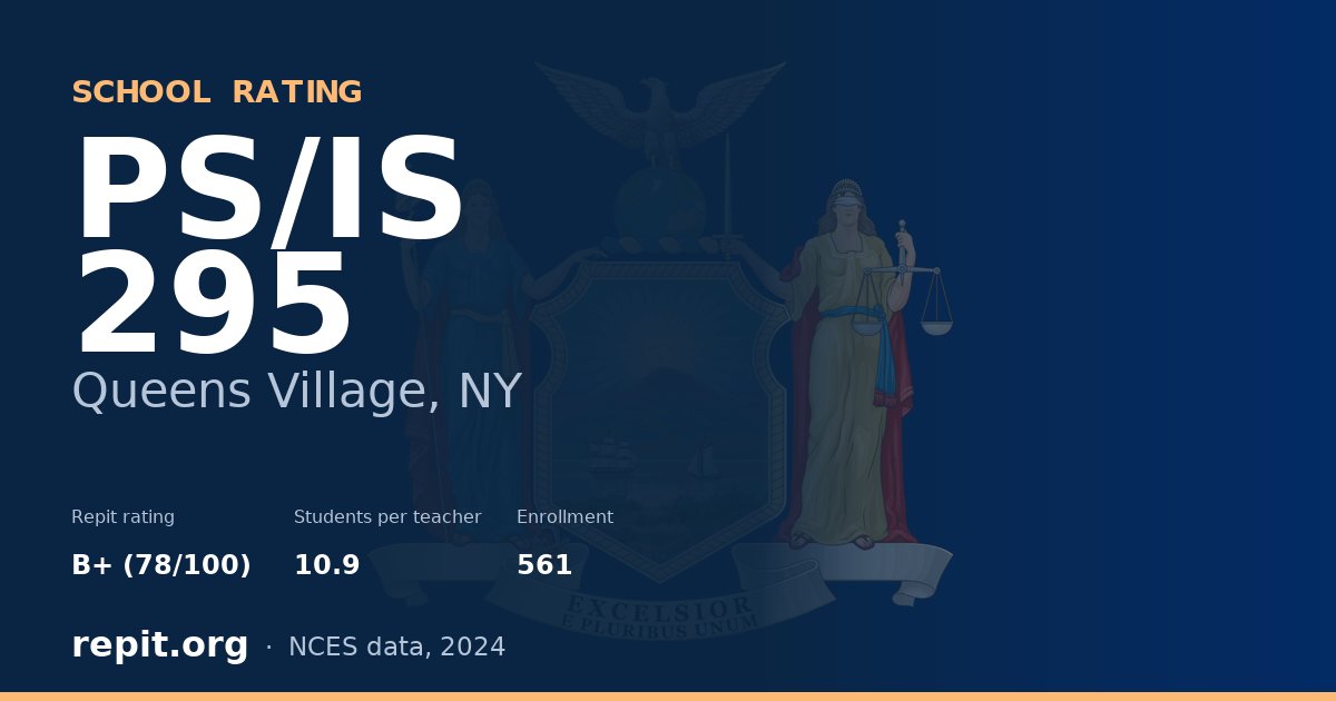 PS/IS 295, Queens Village, NY — Repit school rating B+ (78/100)