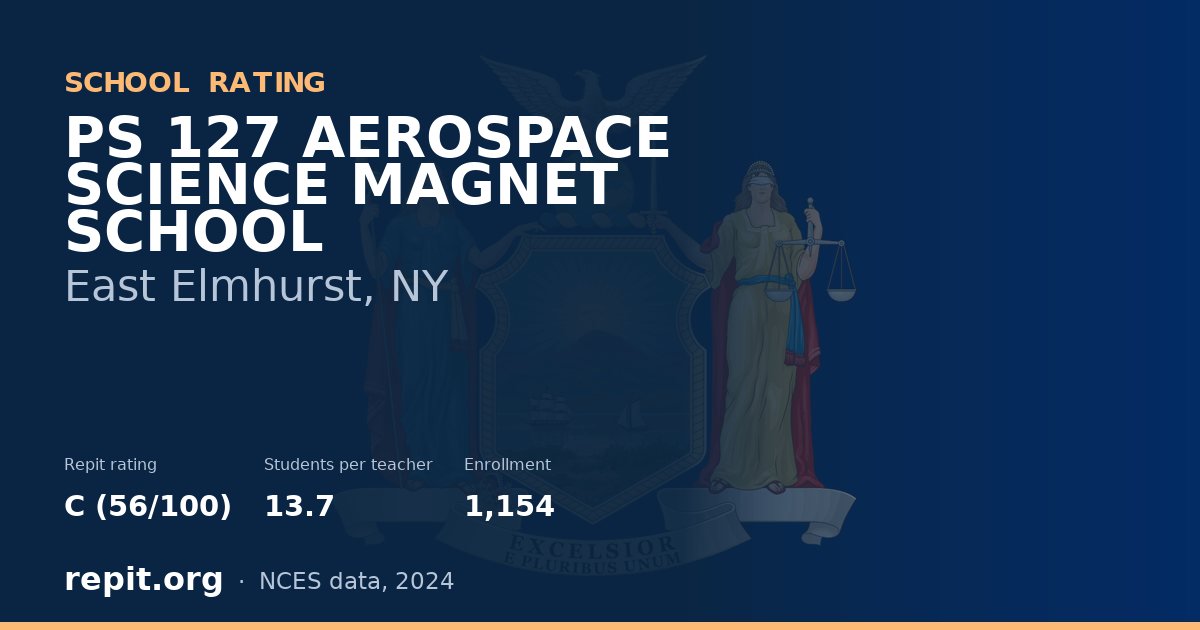 PS 127 AEROSPACE SCIENCE MAGNET SCHOOL, East Elmhurst, NY — Repit school rating C (56/100)