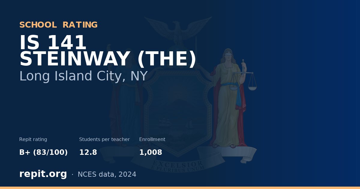 IS 141 STEINWAY (THE), Long Island City, NY — Repit school rating B+ (83/100)