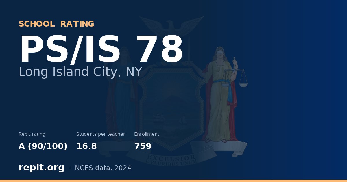 PS/IS 78, Long Island City, NY — Repit school rating A (90/100)