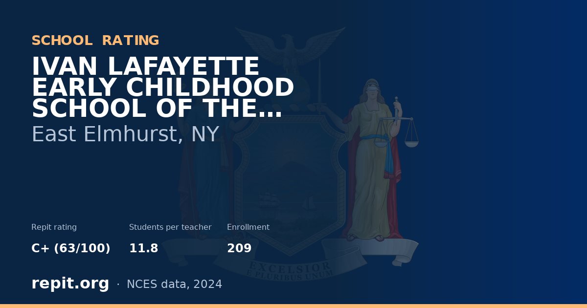 IVAN LAFAYETTE EARLY CHILDHOOD SCHOOL OF THE ARTS (THE), East Elmhurst, NY — Repit school rating C+ (63/100)