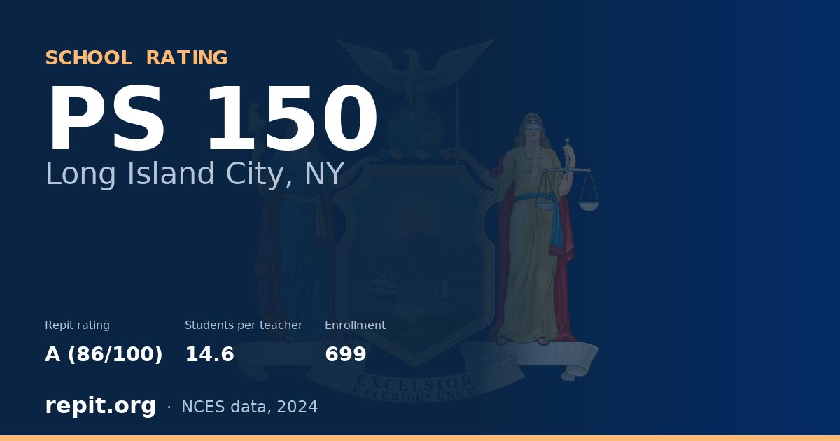 PS 150, Long Island City, NY — Repit school rating A (86/100)