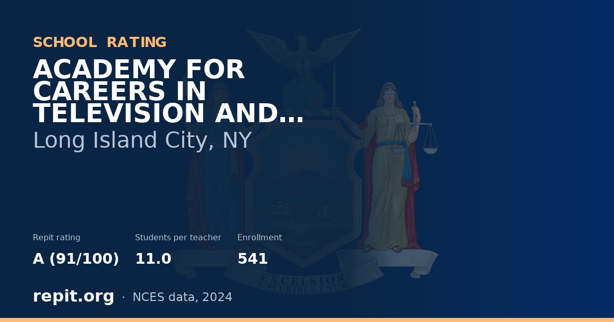 ACADEMY FOR CAREERS IN TELEVISION AND FILM, Long Island City, NY — Repit school rating A (91/100)