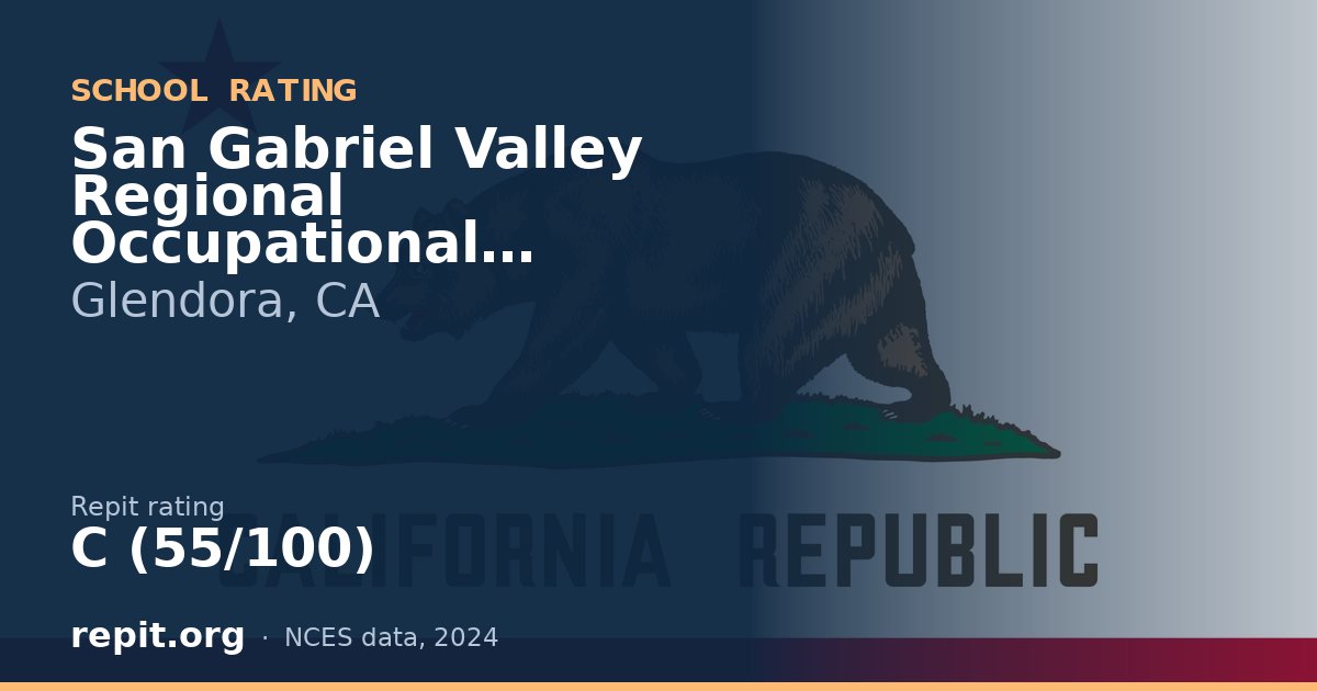 San Gabriel Valley Regional Occupational Program, Glendora, CA — Repit school rating C (55/100)